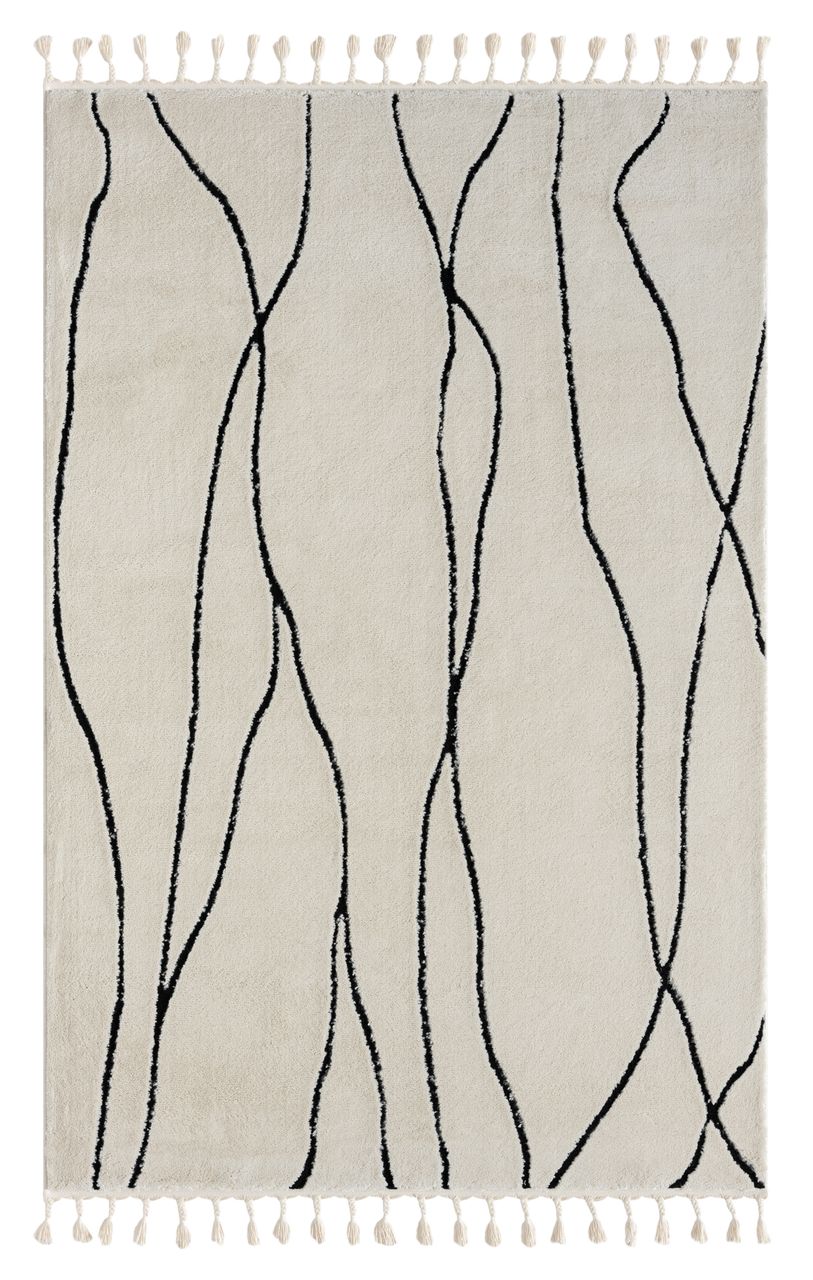 MyFlair Teppich Moroccan Refresh, 160 cm x 230 cm, Farbe weiß, rechteckig, Florhöhe 19mm