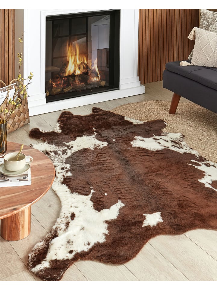 Beliani Schaffell BOGONG in Braun/Weiß - (W) 150 x (H) 1 x (L) 200 cm günstig kaufen onesize