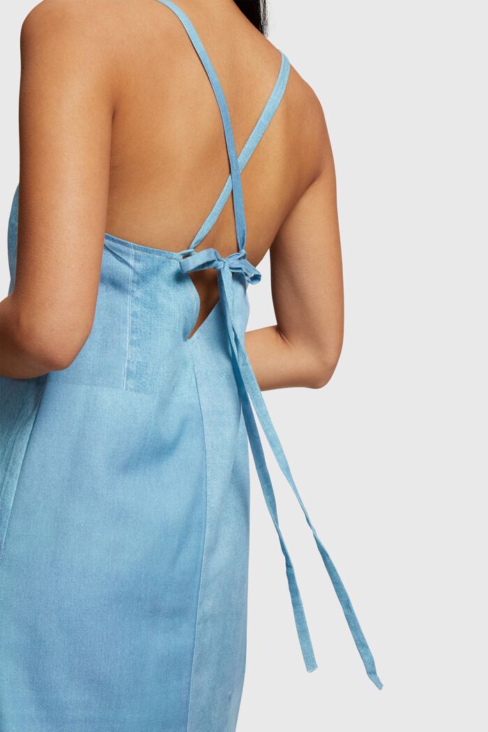 Slipdress mit Denim-Allover-Print