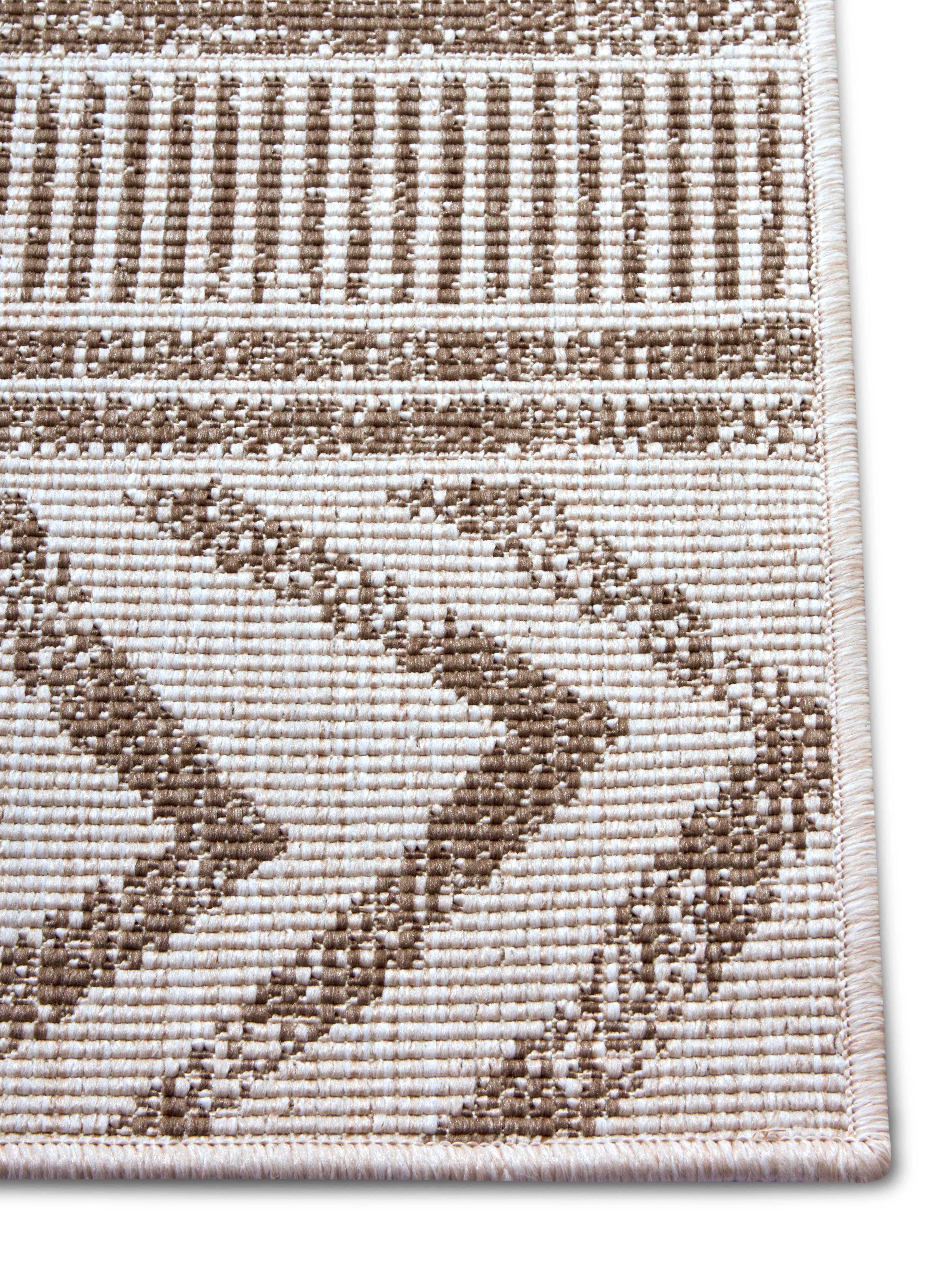 Teppich BIRI Wendeteppich, NORTHRUGS, rechteckig, Höhe: 5 mm, In-& Outdoor, Wetterfest, Balkon, Garten, Wohnzimmer, Wasserfest, Boho