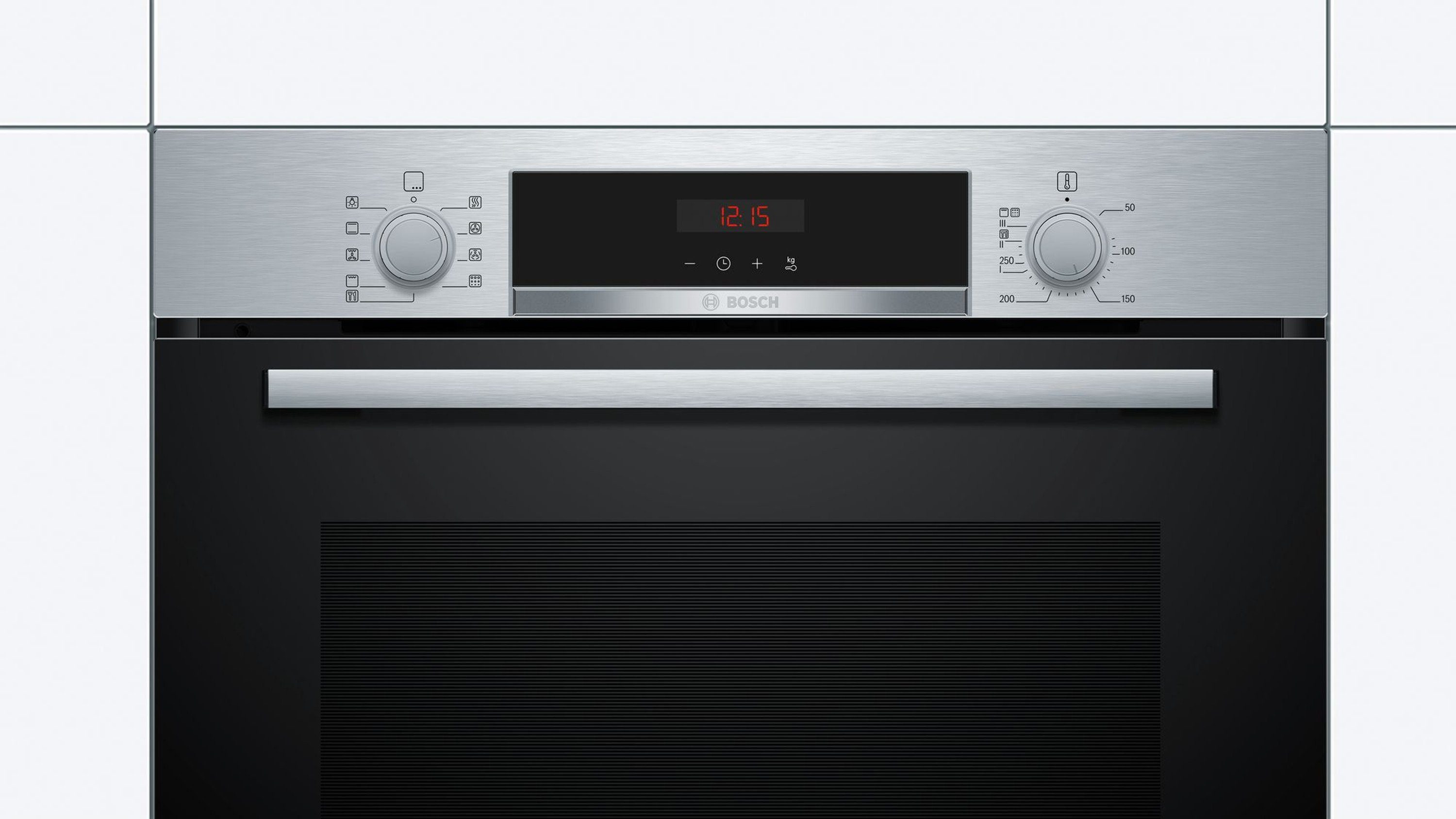 BOSCH Einbaubackofen HBA573BS1, mit Auszugssystem nachrüstbar, mit Pyrolyse-Selbstreinigung