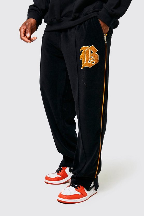 Breite Passform Velour Jogginghose