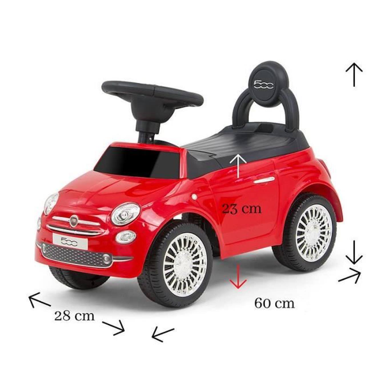 Porteur Milly Mally Fiat 500 Rouge rouge