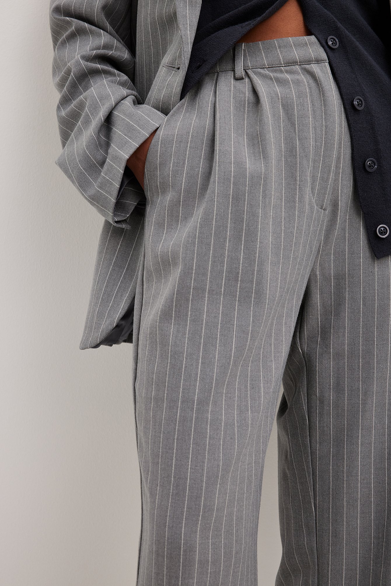 Gestreifte Hose mit hoher Taille