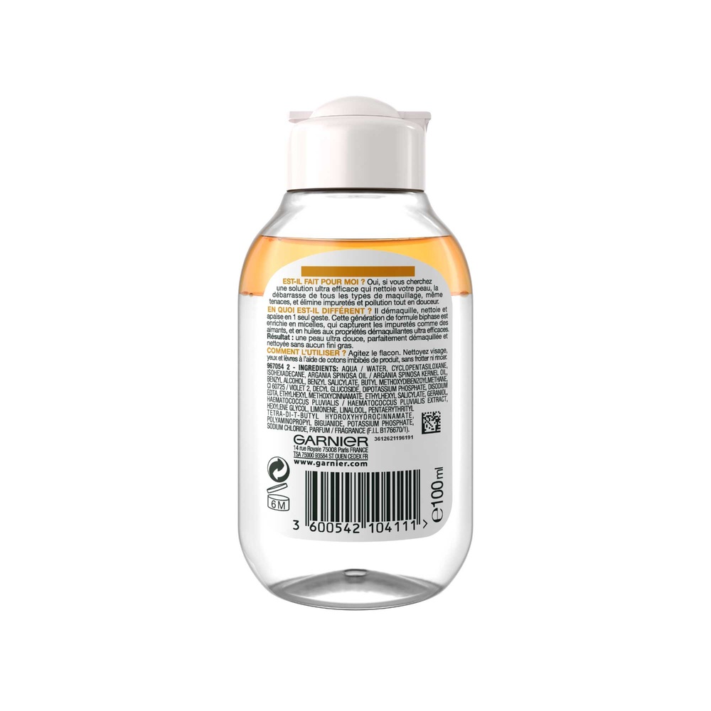 garnier SkinActive Biphase Micellaire Tout en 1 Format Voyage