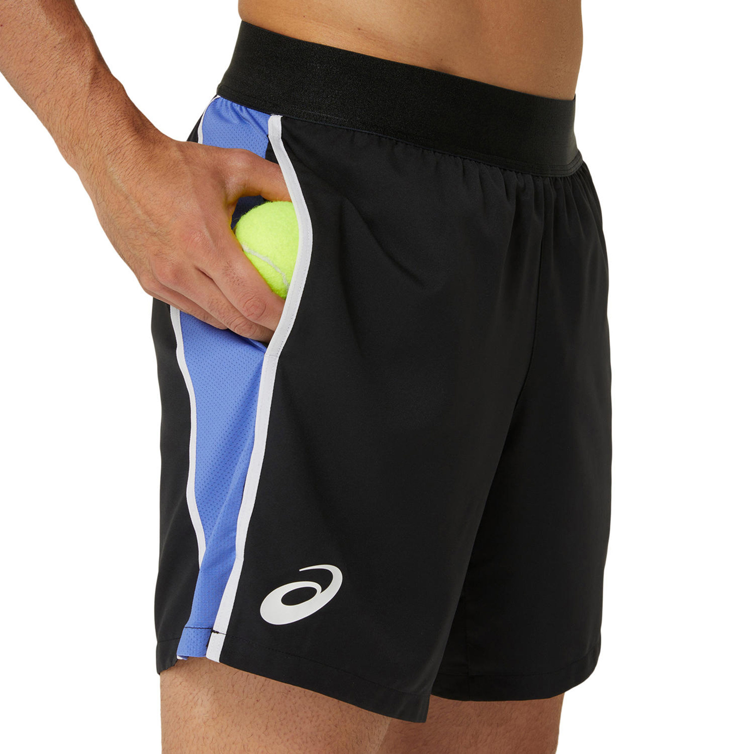 Match 7in Shorts Herren - Schwarz, Blau