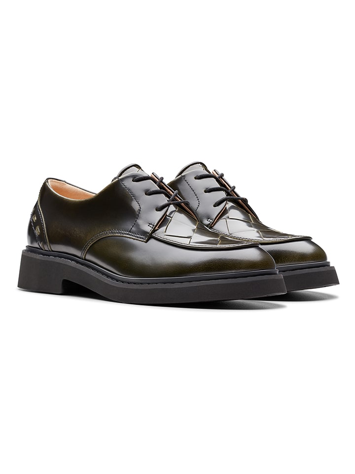 Clarks Leder-Schnürschuhe ''Splend Weave'' in Braun günstig kaufen
