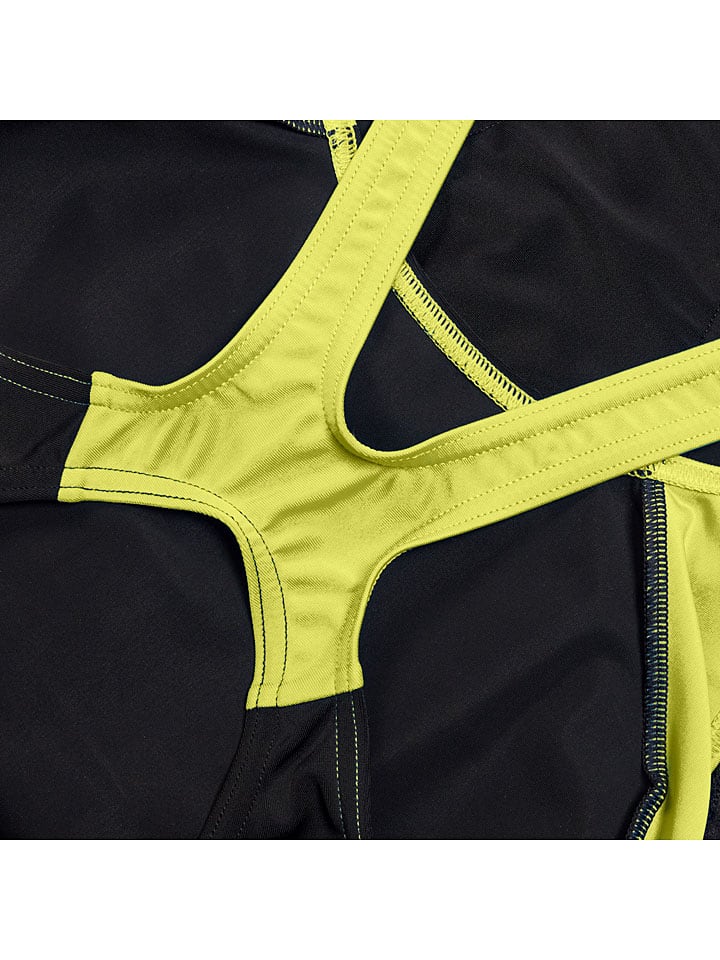 Speedo Badeanzug in Schwarz/ Gelb günstig kaufen