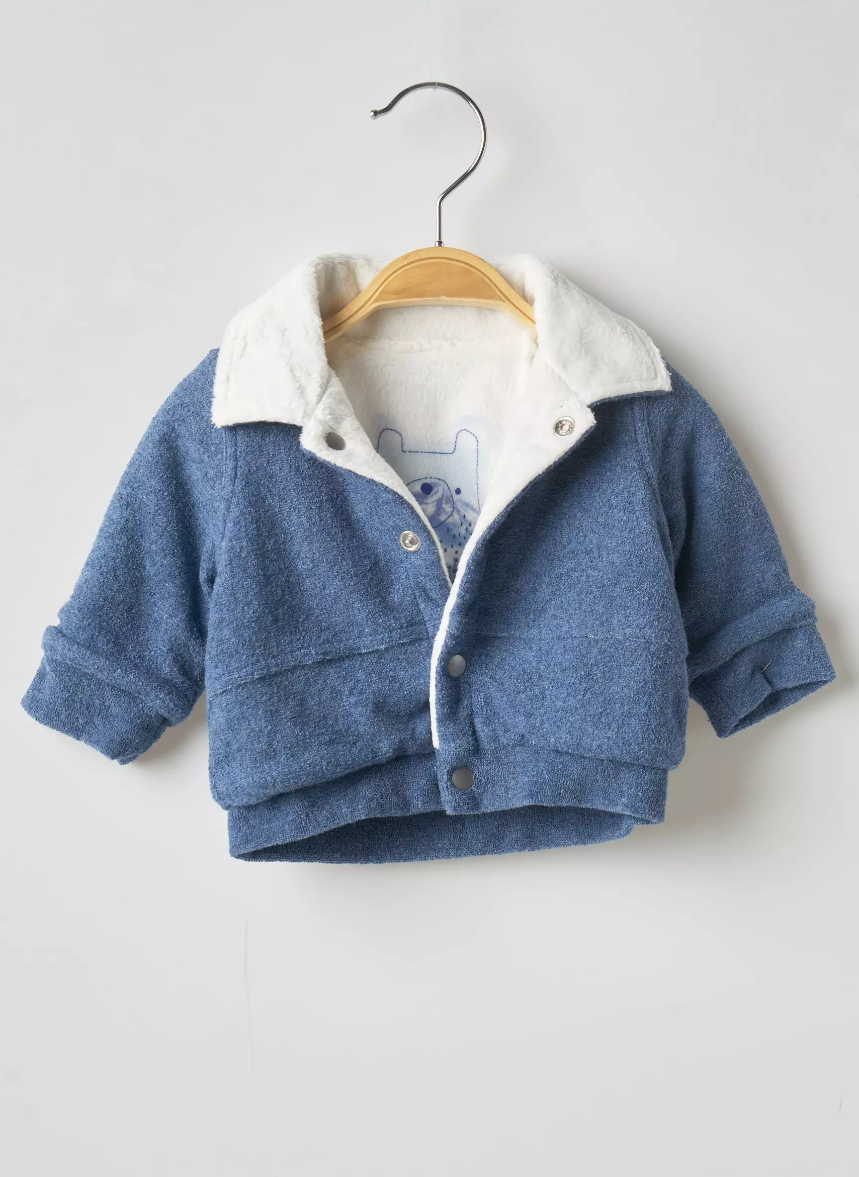 3 Pommes Vestecasual Garcon couleur bleu