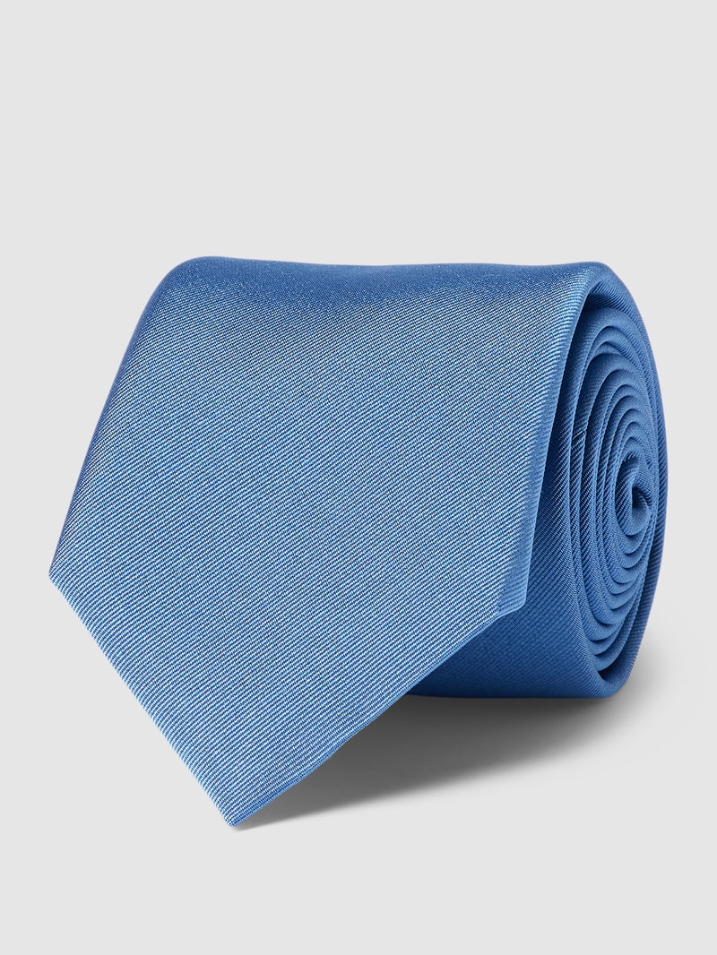 Krawatte mit Label-Patch in royalblau