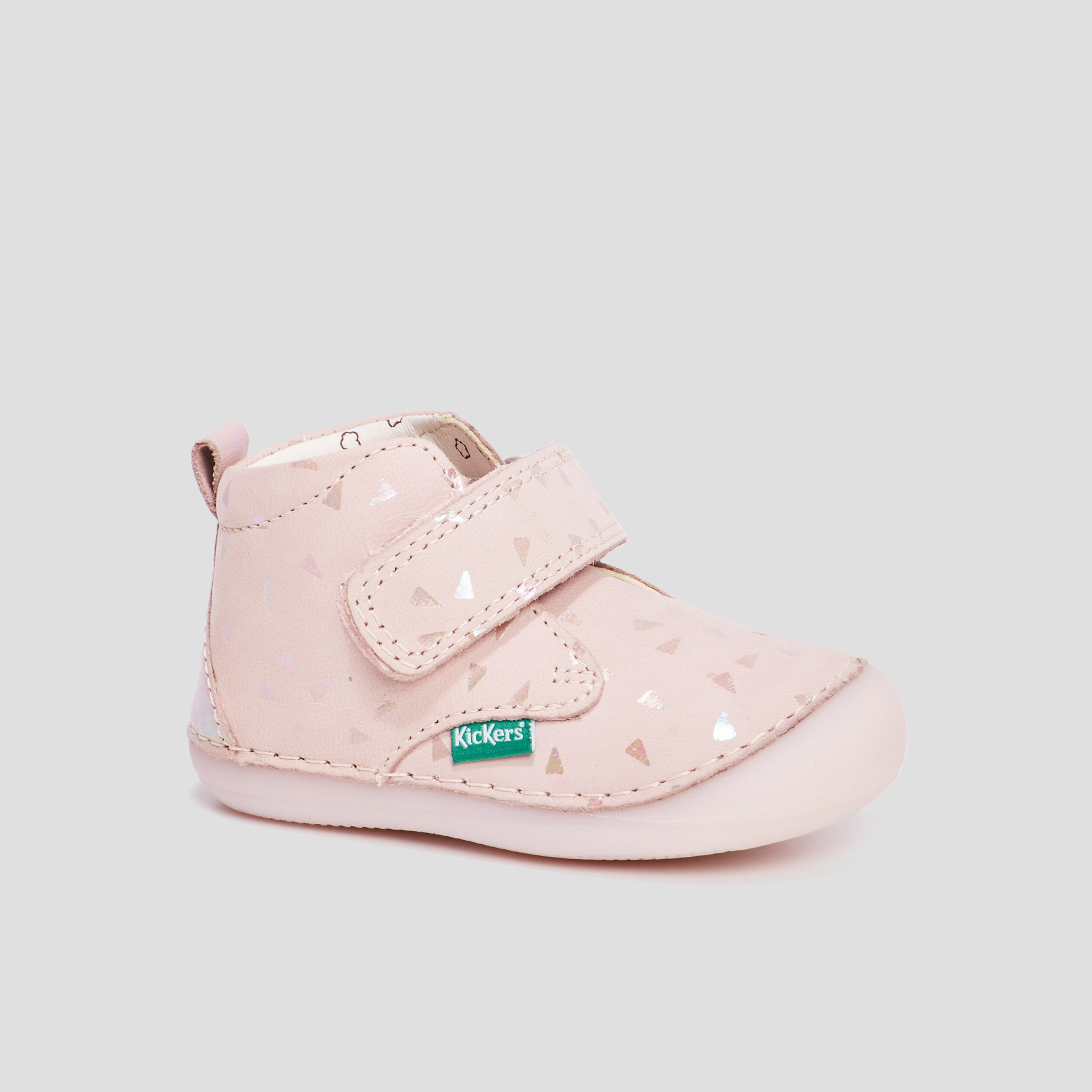 Bottillons en cuir Kickers Sabio rose bébé fille | La Halle