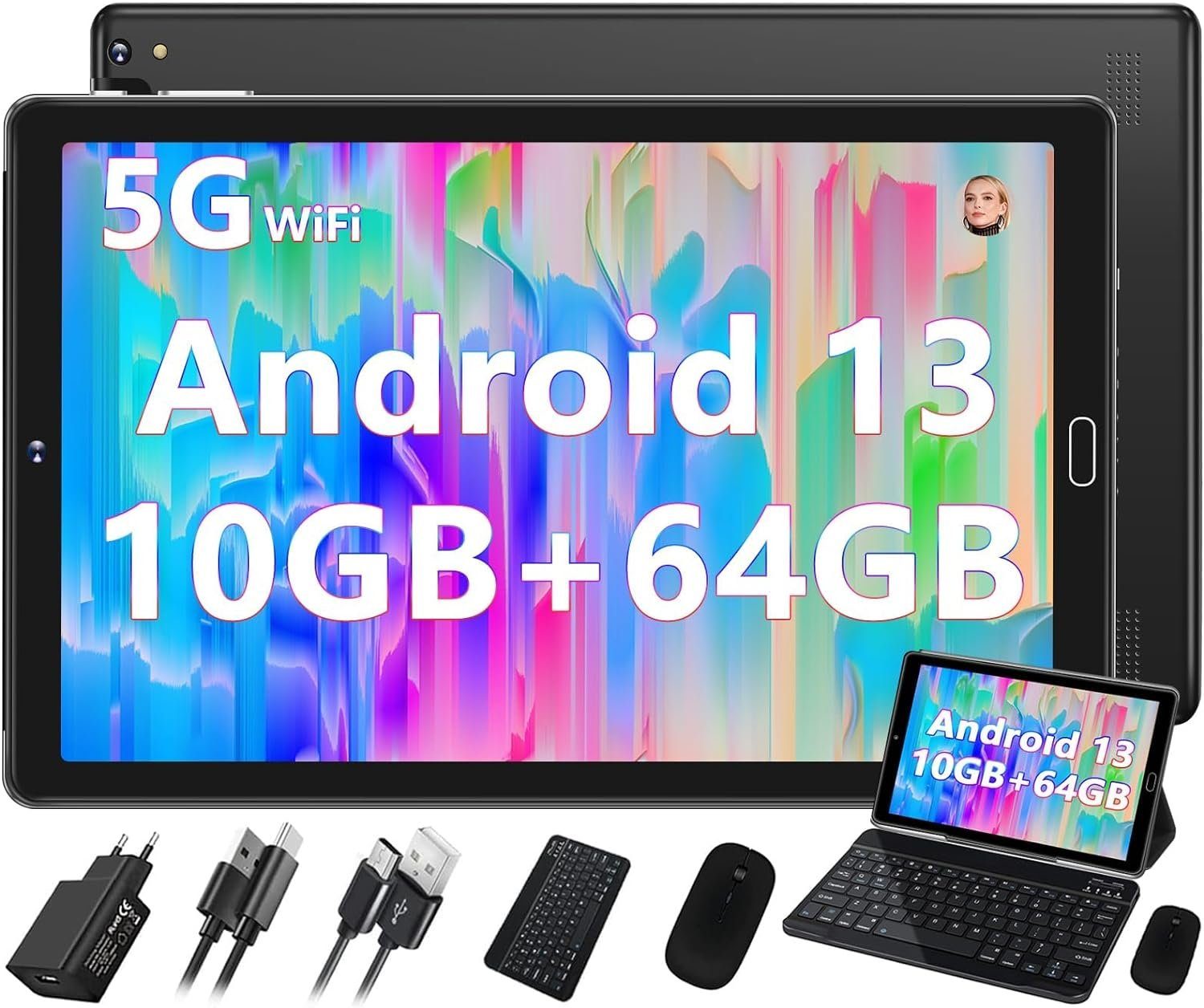 GOODTEL 10GB RAM (TF 1TB),WiFi 5G/2,4G+Bluetooth 5.0/Google GMS Tablet (10
