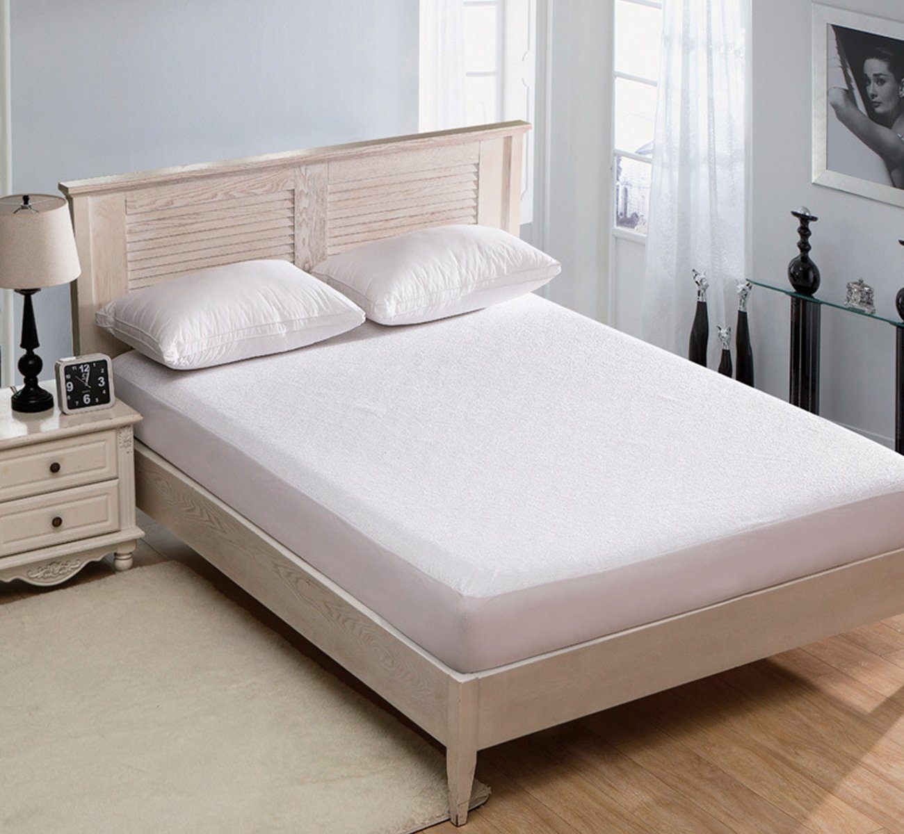 Matratzenauflage Wasserdicht Matratzenschoner 90x200cm Homewit, Nässeschutz Nässesperre Matratzenbezug