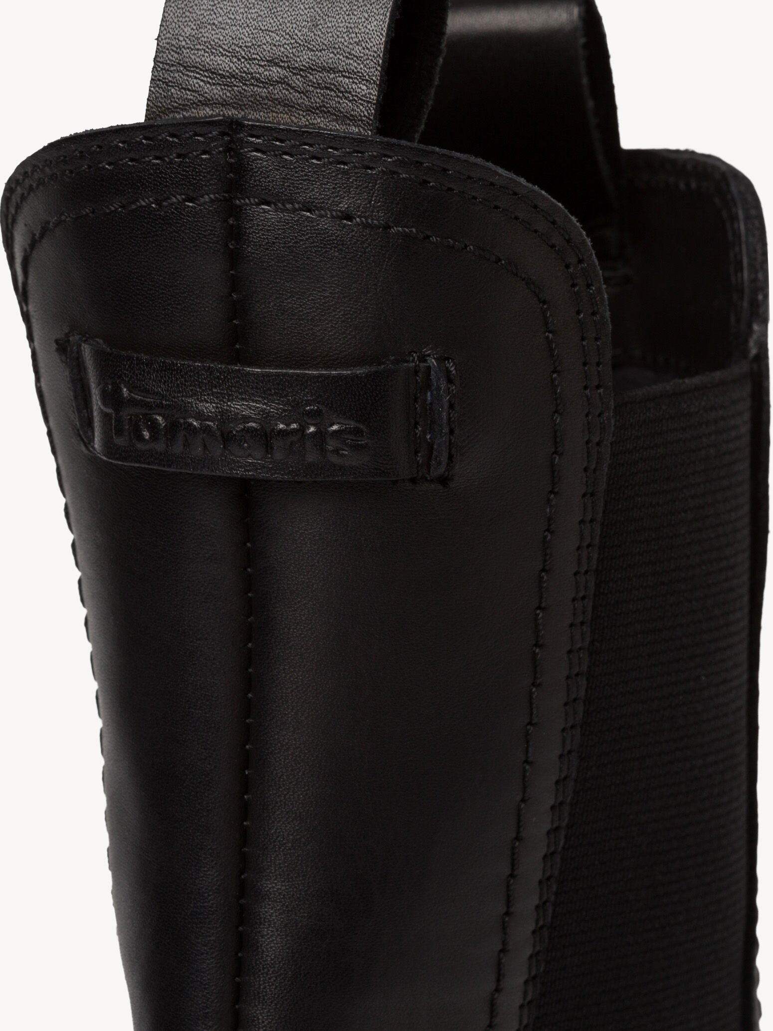Bottine Chelsea en cuir - noir