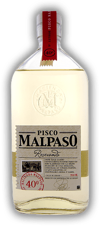 Pisco MalPaso Reservado Pisco MalPaso Reservado Fruchtig-floraler chilenischer Traubenbrand. 0,7	 Liter - Vol 40%