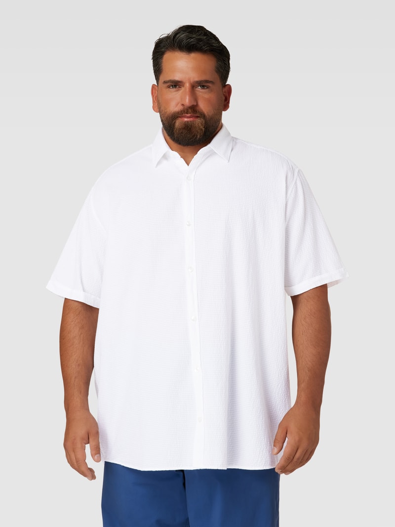 PLUS SIZE Freizeithemd mit Streifenmuster in weiß
