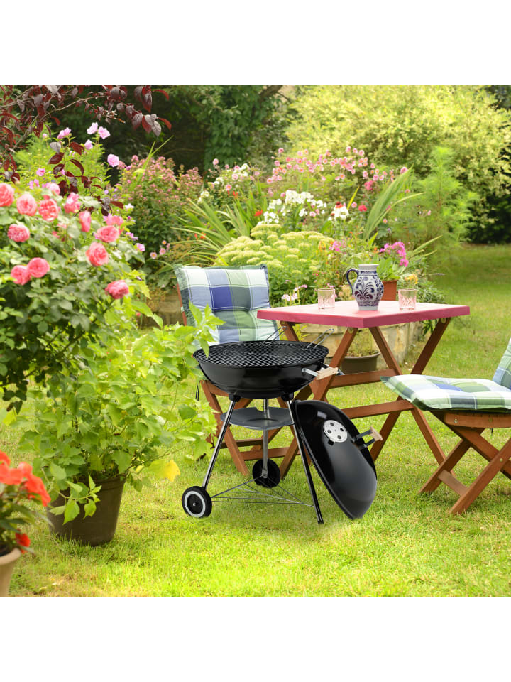 relaxdays Kugelgrill in Schwarz - Ø 54 cm günstig kaufen onesize