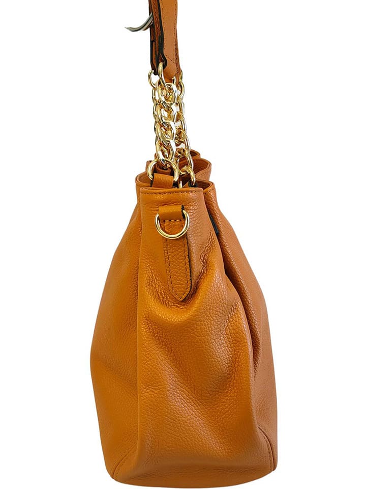 ORE10 Leder-Shopper in Cognac - (B)27 x (H)45 x (T)15 cm günstig kaufen onesize