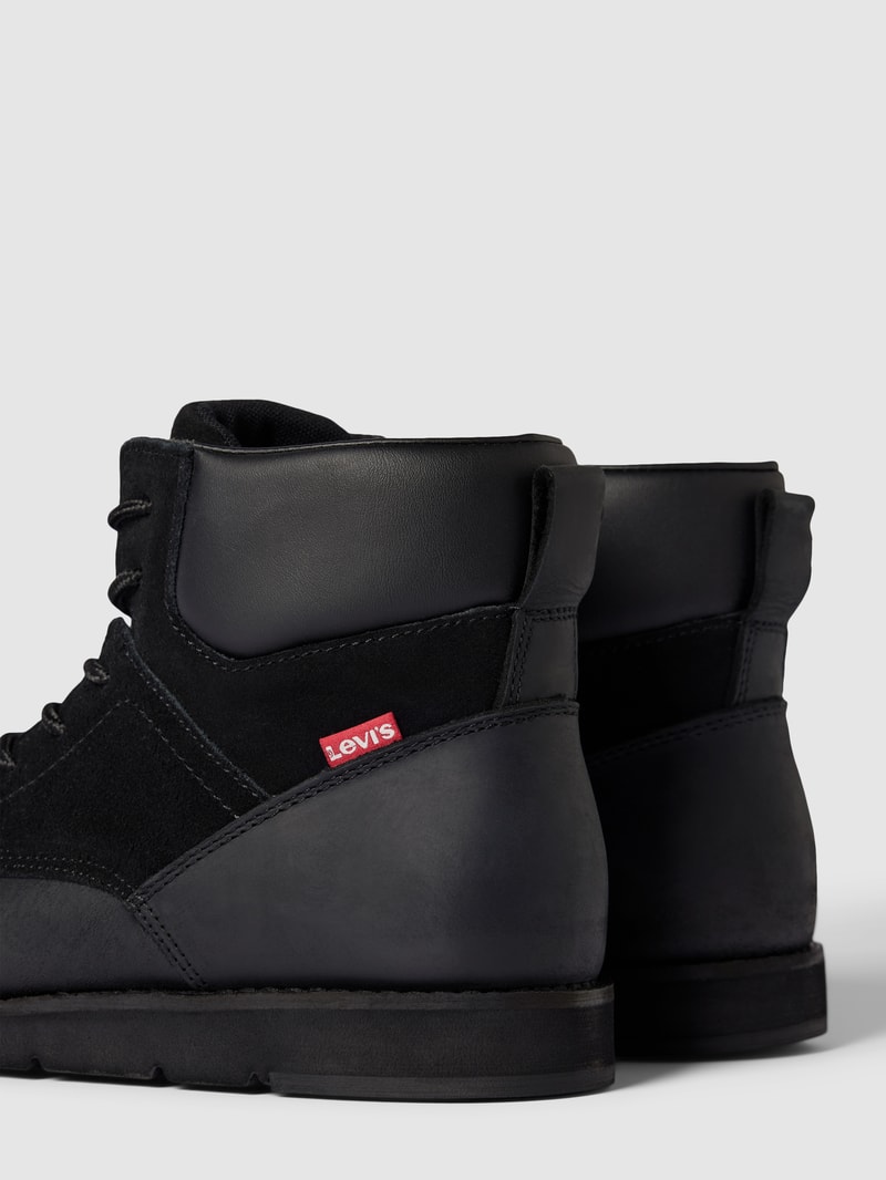 Boots mit Schnürung Modell 'JAX PLUS' in schwarz