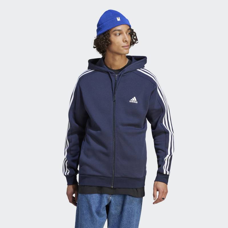 adidas Essentials 3-Streifen Kapuzenjacke Sweatjacke Herren