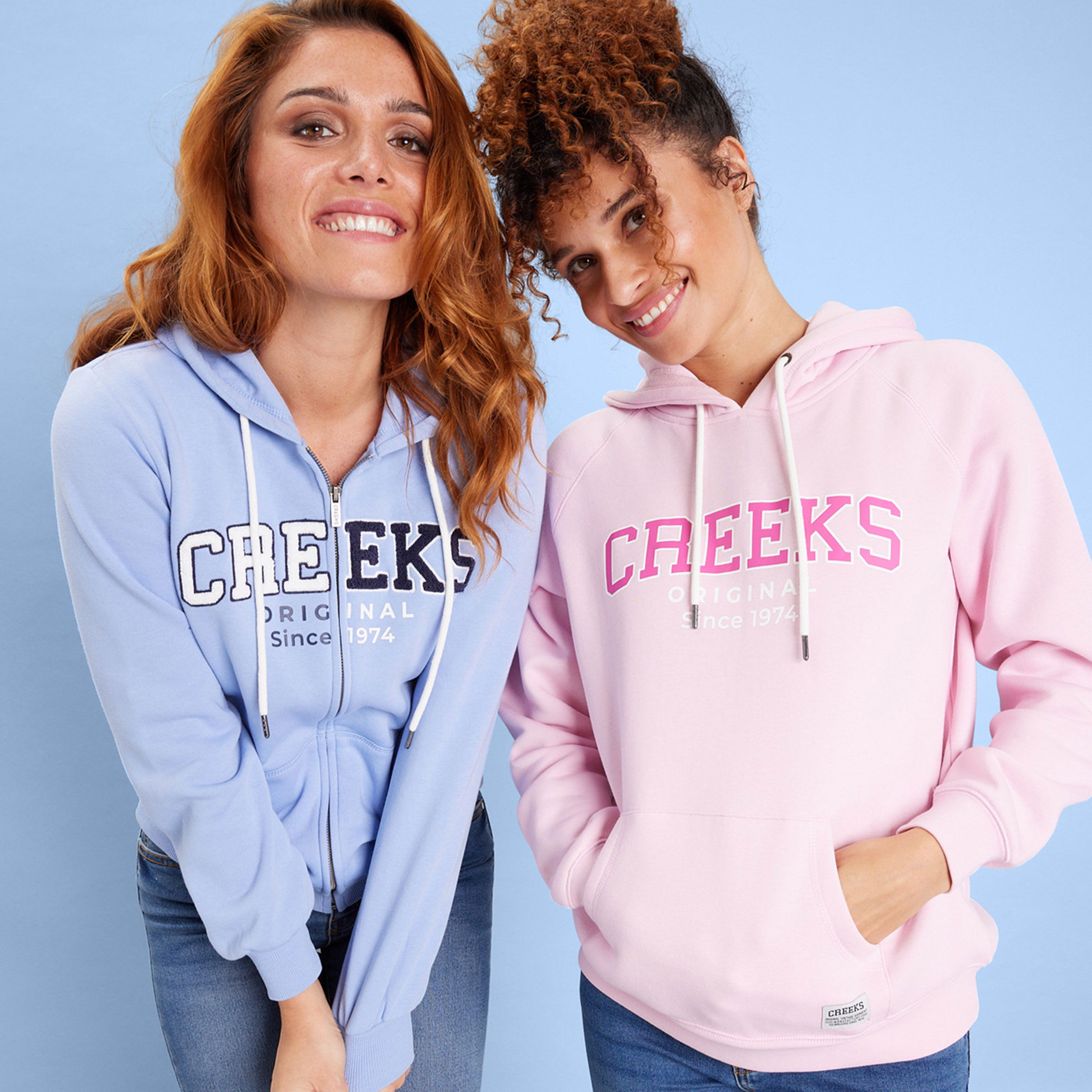 Sweat zippé à capuche hoodie bleu gris femme | La Halle