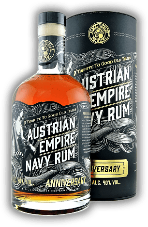 Albert Michler Austrian Empire Navy Rum Anniversary Albert Michler Austrian Empire Navy Rum Anniversary Dieser außergewöhnliche Blend wurde zu Ehren des 100 jährigen Jubiläums der Trennung des Österreichischen-Ungarischen-Kaiserreichs entwickelt.  0,