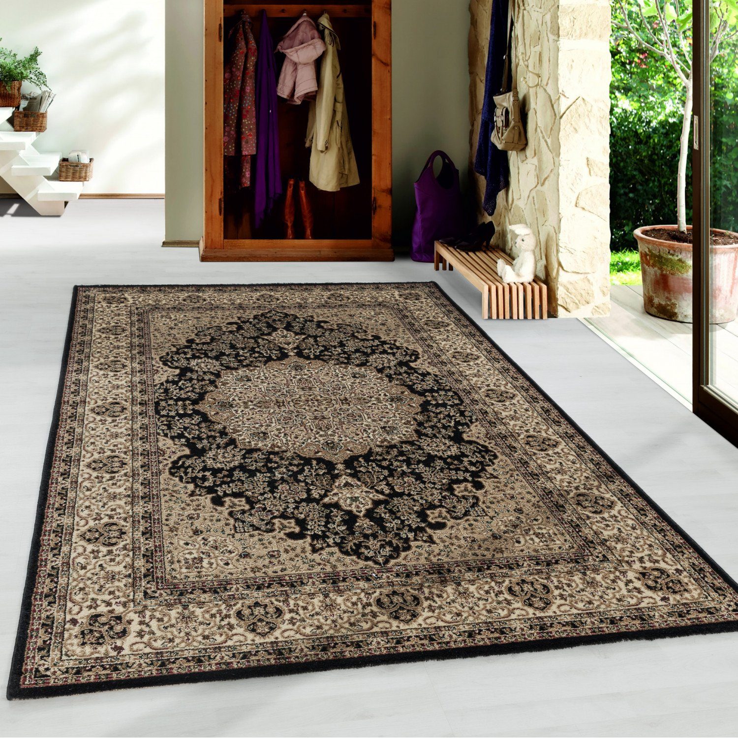 Orientteppich, Homtex, 80 x 150 cm, Orientteppich kurzflor Orientalisch Traditional Höhe 9mm Orient-Dekor