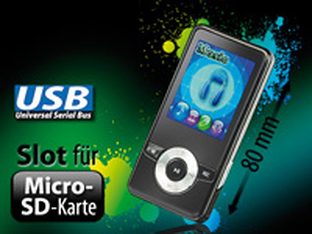 auvisio auvisio DMP-320.bt V2 MP4-Player FM-Radio, Video, Musik hören Audio MP4-Player (Bluetooth 2.1, Diktier-Funktion)
