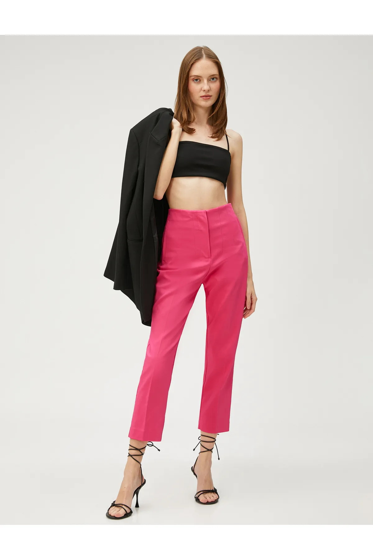 Koton  Hose aus Zigarettenstoff mit Nahtdetails