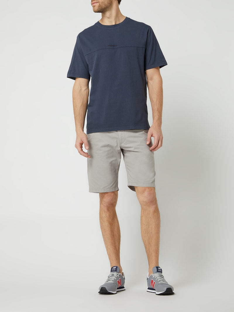 Chino-Shorts aus Baumwolle in hellgrau