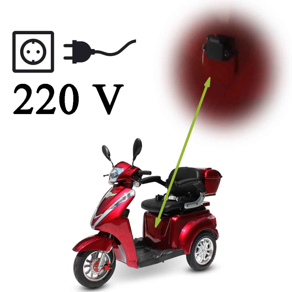 ECO ENGEL Elektromobil ECO ENGEL 501 Rot mit 20 Ah Li-Io Akku Herausnehmbar, 25 km/ h