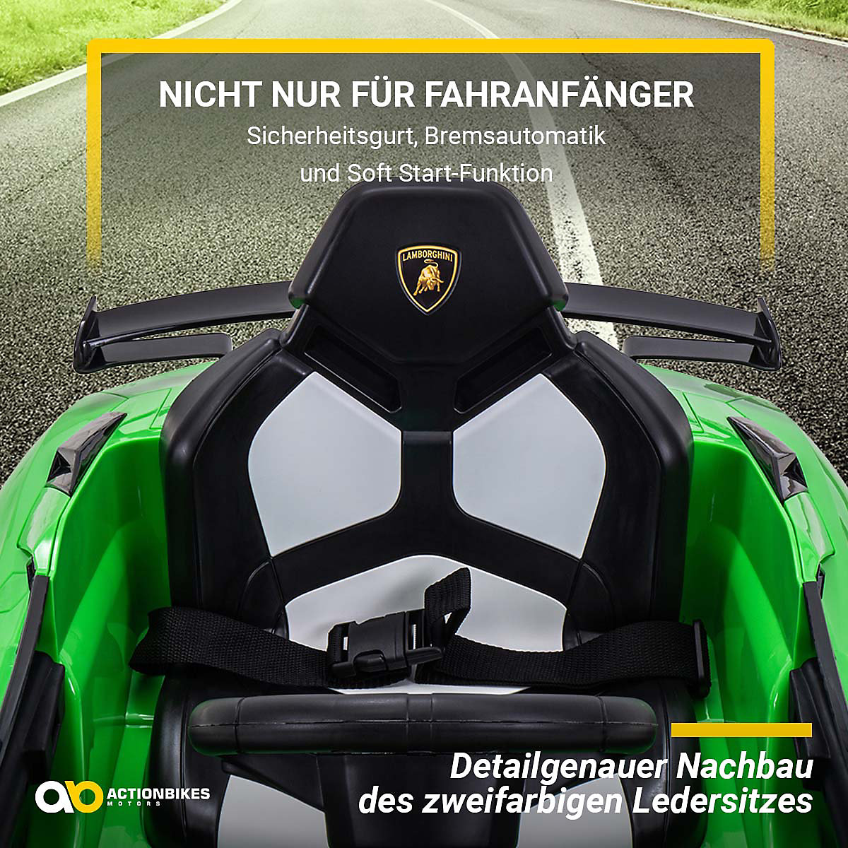 Kinder Elektroauto Lamborghini Aventador - Einsitzer - 2x35 Watt - Kinderauto mit Fernbedienung - Soundmodul