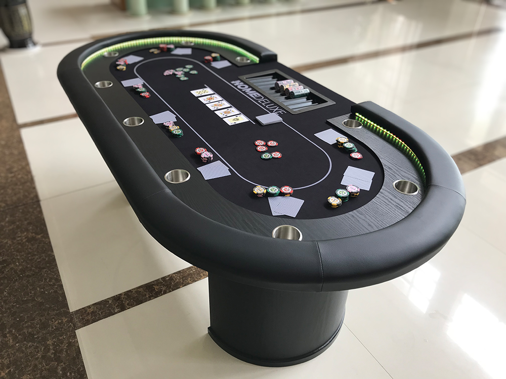 Home Deluxe LED Pokertisch FULL HOUSE