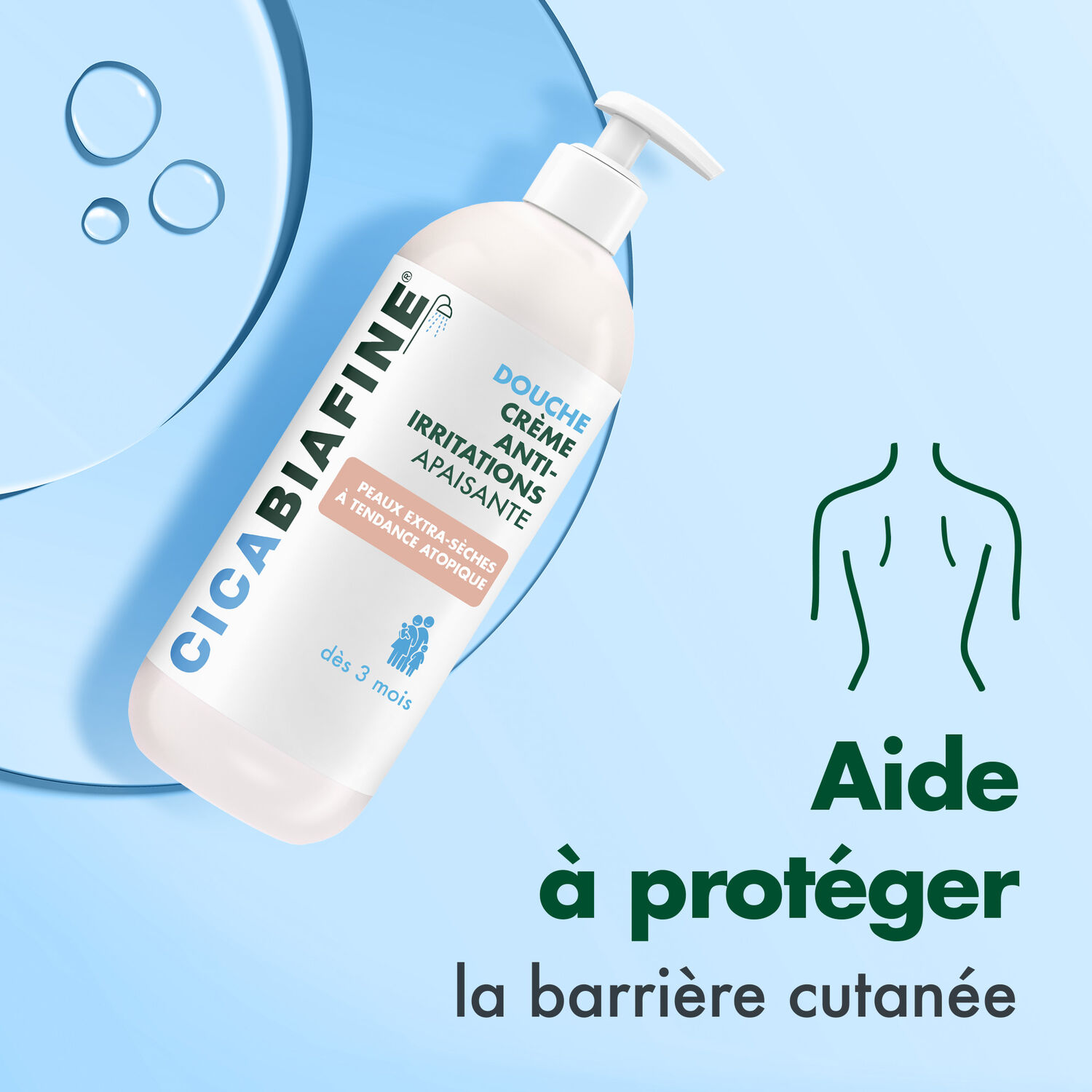 Cicabiafine Douche crème CICABIAFINE® Crème Douche anti-Irritations hydratante 1l