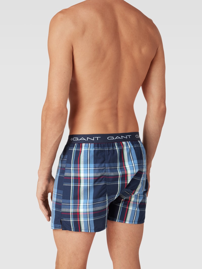 Boxershorts mit Label-Details im 2er-Pack in blau