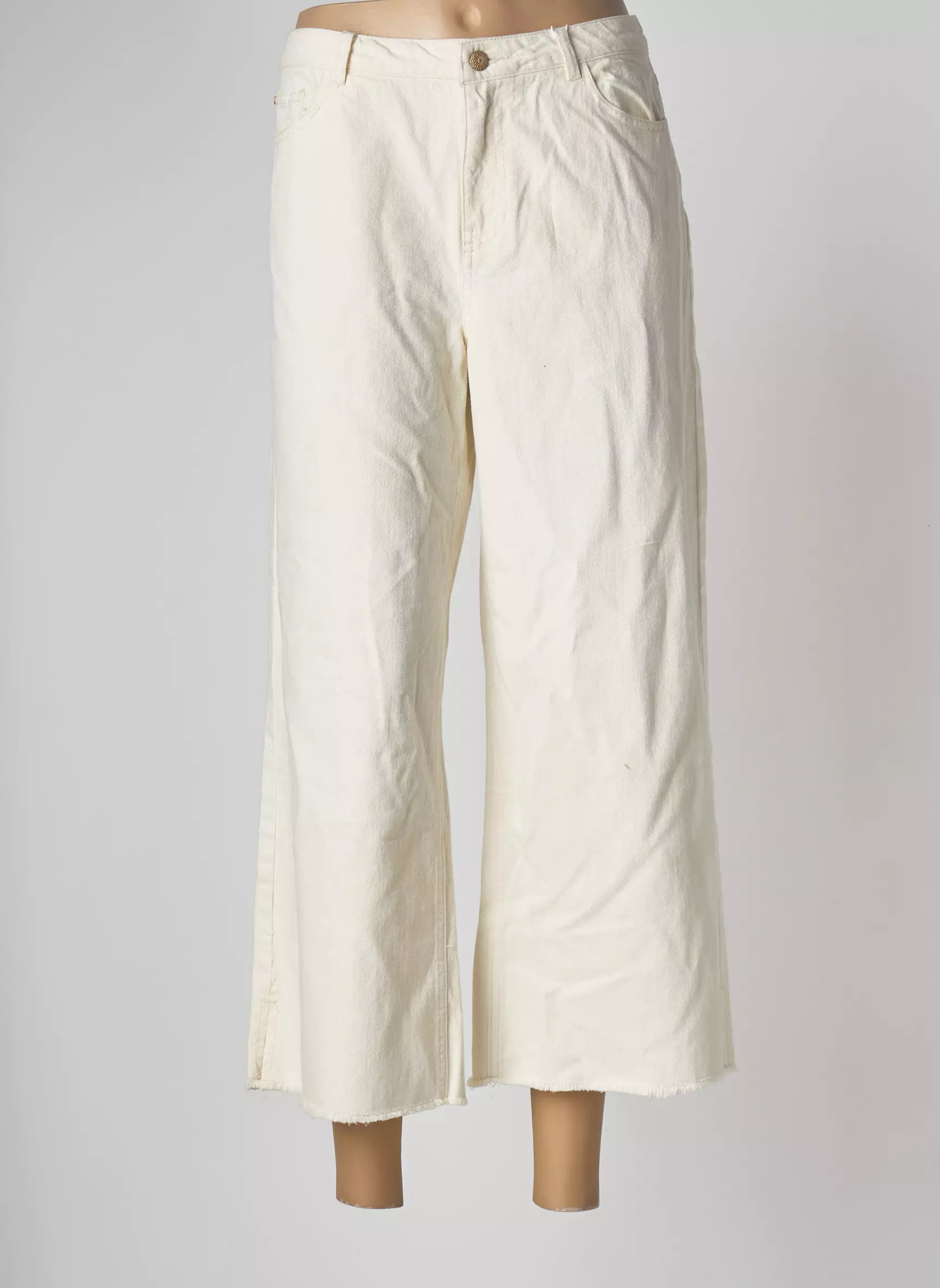 Only Pantalons Larges Femme couleur beige