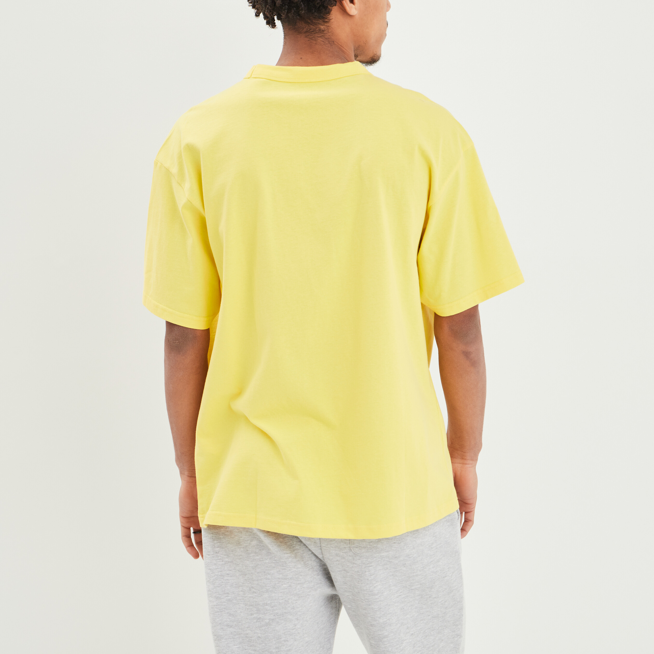 T-shirt manches courtes oversize Creeks jaune citron homme | La Halle