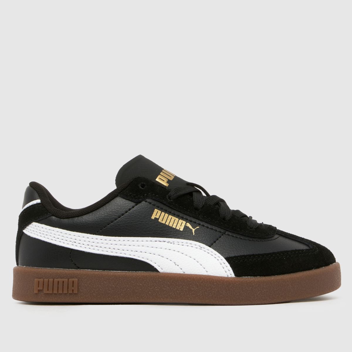 PUMA svarta och vita Club II Era Junior-sneakers