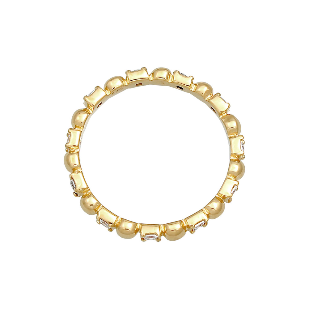 Elli Elli Bague Bague pour dames Boule carrée minimale avec zirconium en argent sterli Bague