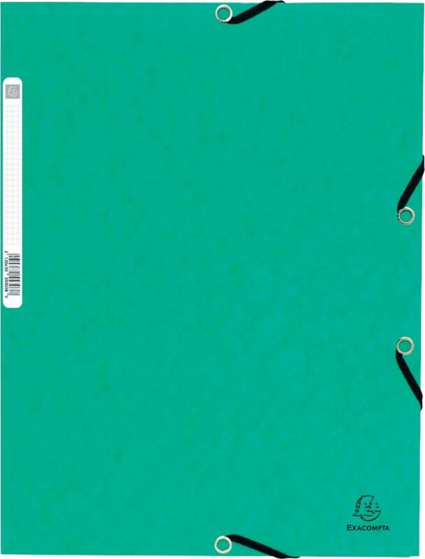 Exacompta Eckspannmappe 55303E-EA DIN A4  Grün Pressspankarton 24 x 0,3 x 32 cm