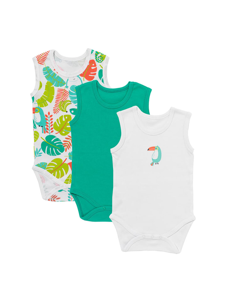 Schlummersack Bio Baby-Bodys ärmellos 3er-Pack in Bunt günstig kaufen