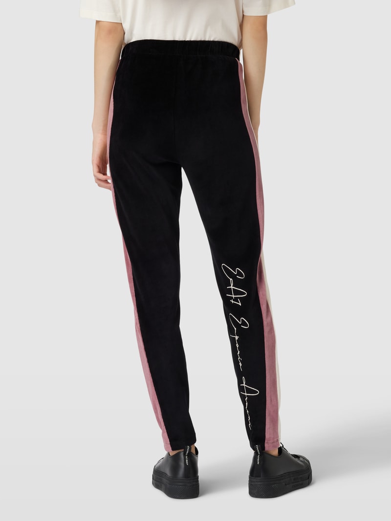 Sweatpants mit elastischem Bund in schwarz