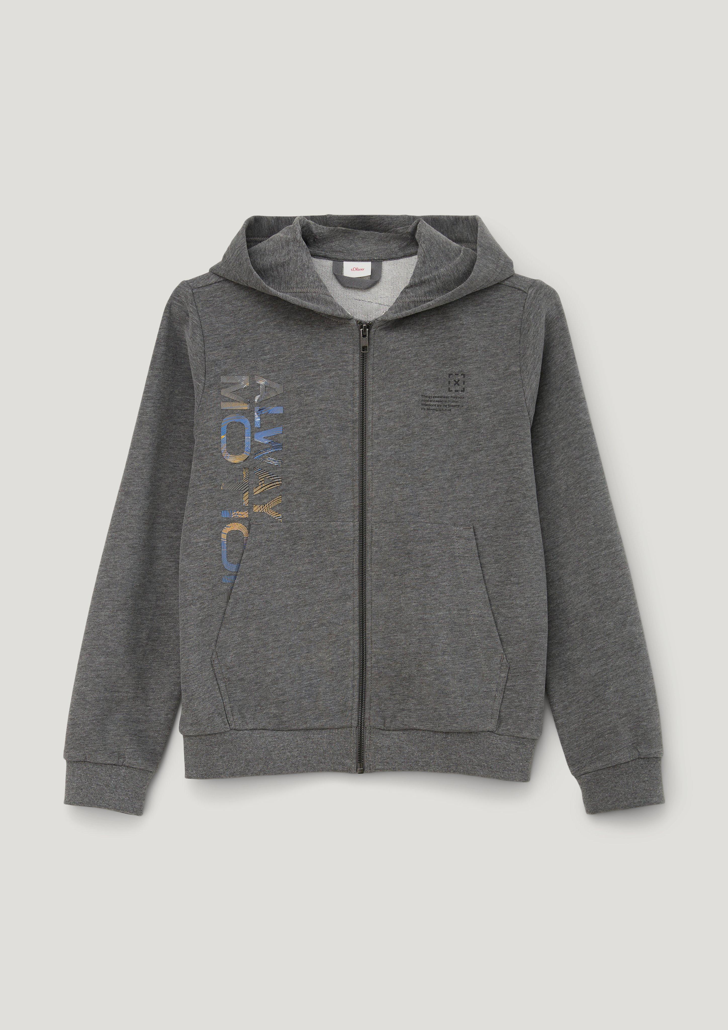 Sweatjacke mit Print-Details  2134049-9730