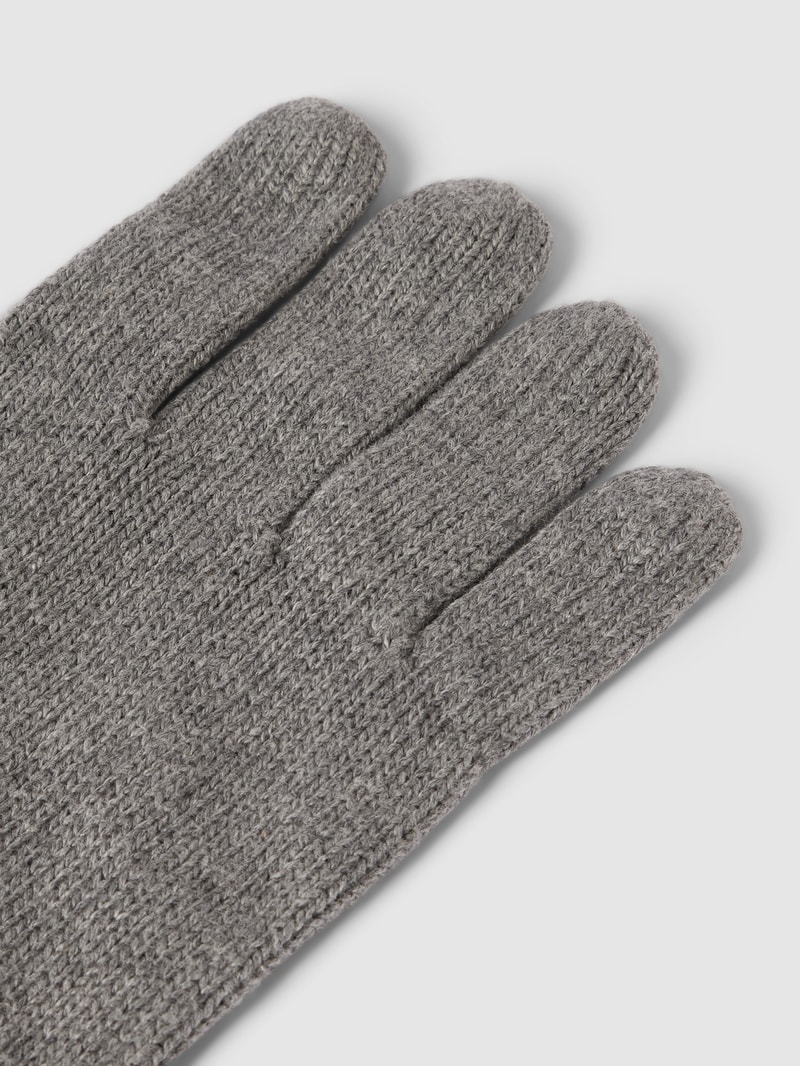 Handschuhe mit Label-Detail Modell 'ESSENTIAL FLAG' in mittelgrau