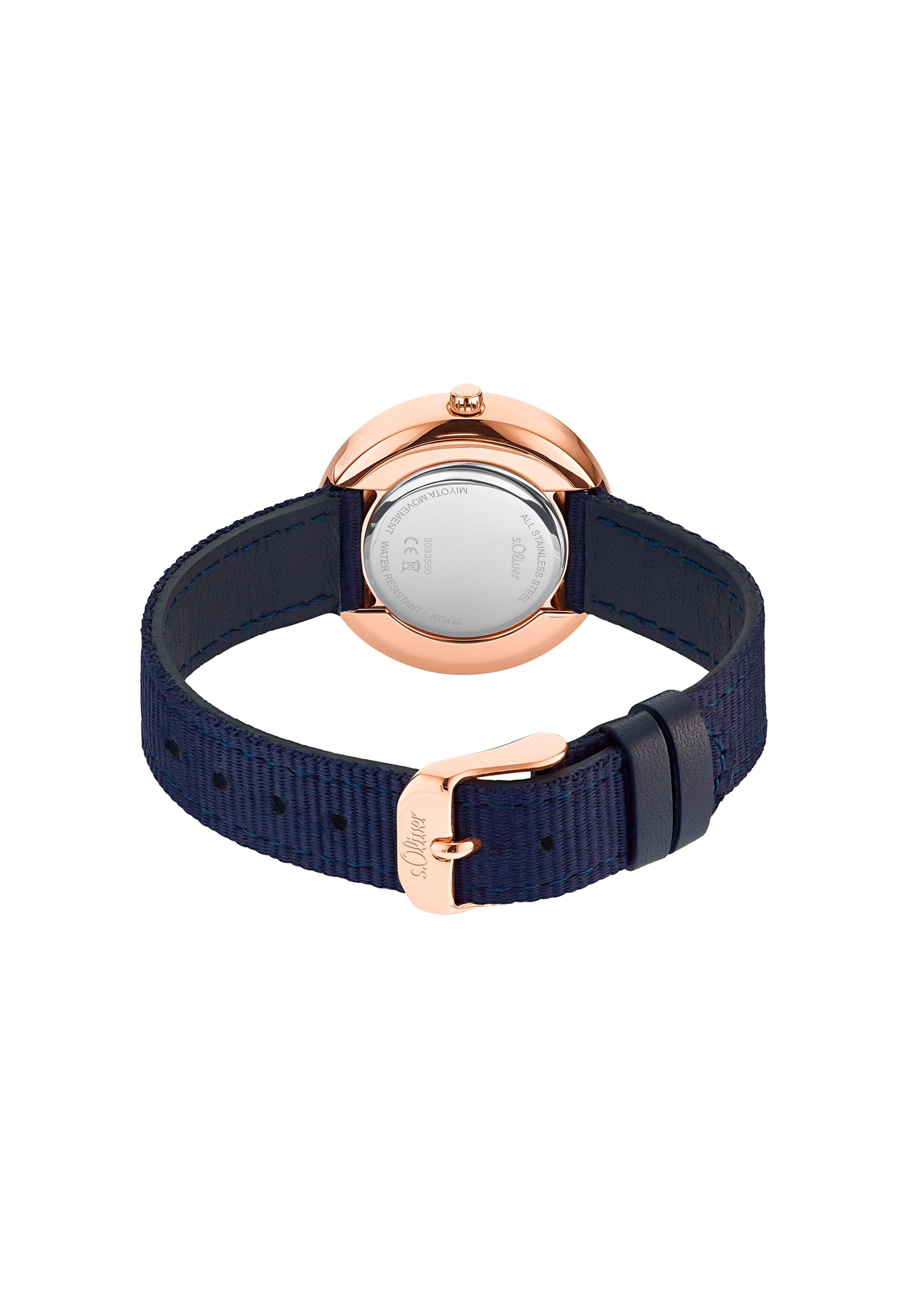 Moderne Uhr mit Textilarmband  6006356-55B0
