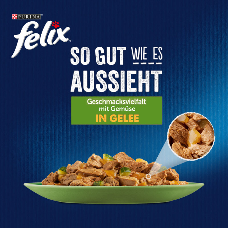Felix Nassfutter Felix So gut wie es aussieht 24x85g Geschmacksvielfalt mit Gemüse