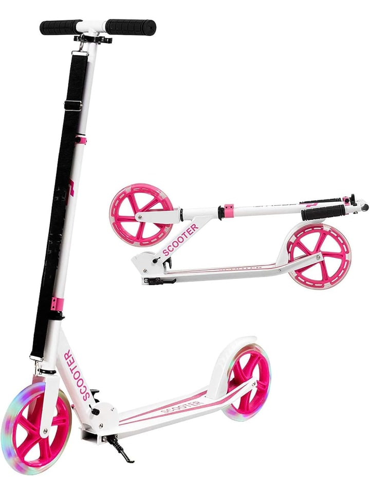 COSTWAY Roller mit 2 LED Rädern ab 10 Jahre in Rosa günstig kaufen 97 cm