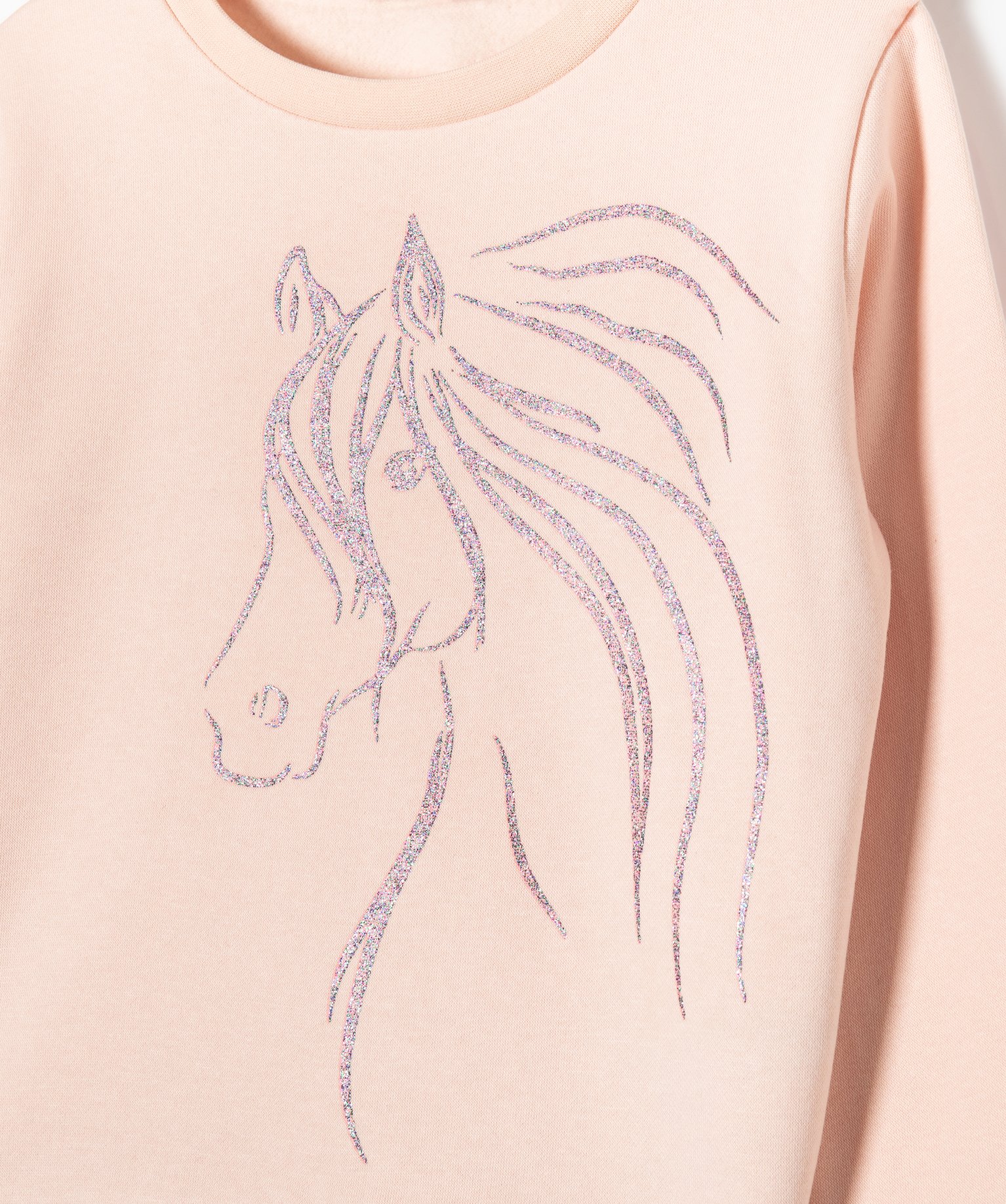 Sweat molletonné avec motif et message fille rose | GEMO