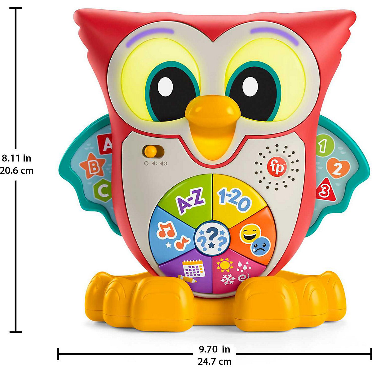 Fisher-Price BlinkiLinkis Schlaue Eule, Kleinkinderspielzeug, deutsche Ausgabe