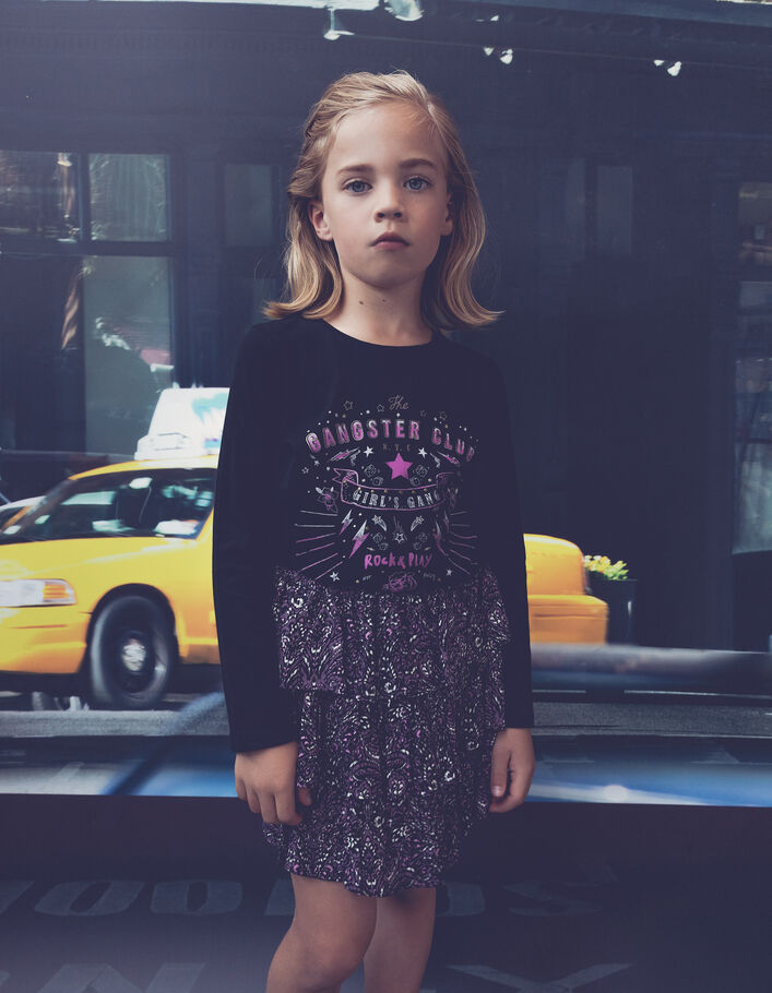 Jupe rose LENZING™ ECOVERO™ imprimé cachemire fille